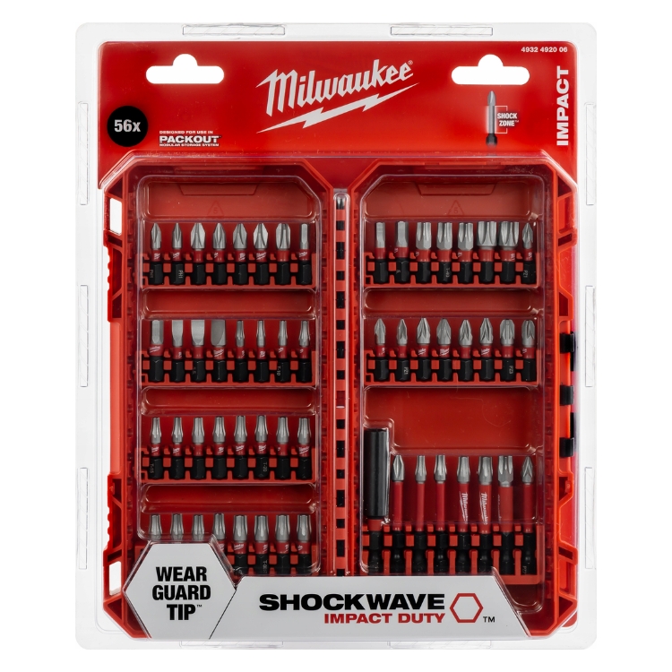 Milwaukee bit nastavci Shockwave 56kom