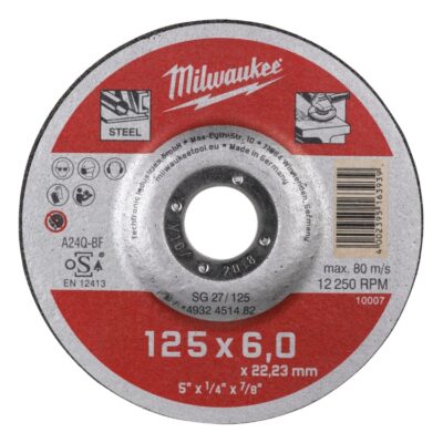 Milwaukee BRUSNA PLOCA ZA METAL SG27 125X6MM alati matic 881343880 Alati Matić Alati vrhunske cijene i kvalitete