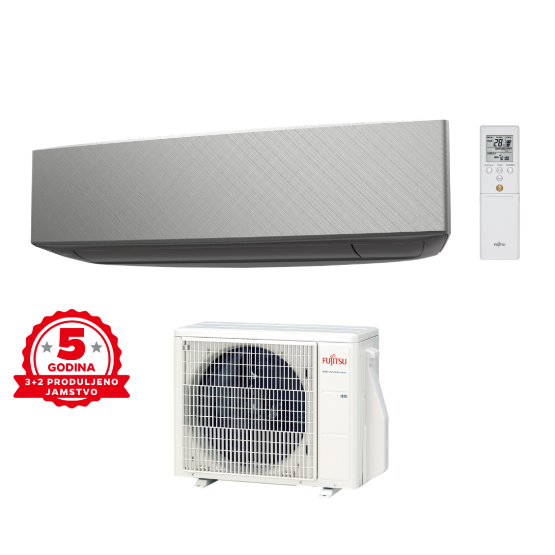 Fujitsu Design Inverter 2.5 kW - siva - ASYG09KETE-B/AOYG09KETA