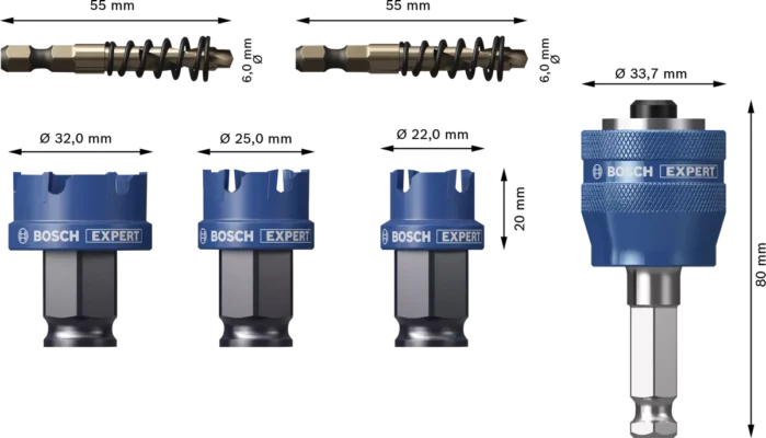 BOSCH 6 dijelni set Expert kruna sa adapterom Sheet Metal alati matic 881347571 Alati Matić Alati vrhunske cijene i kvalitete