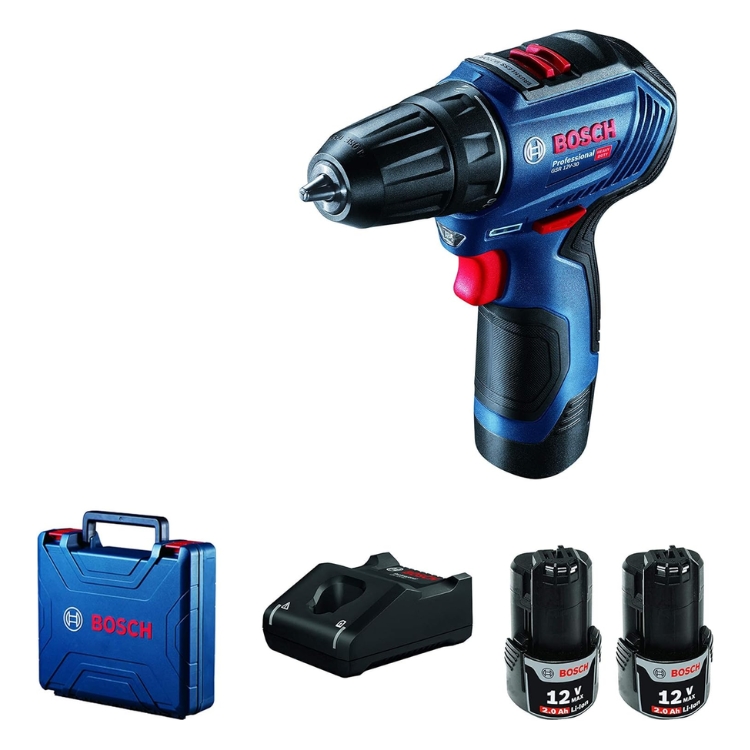 BOSCH aku bušilica GSR 12V-30 2xAku 12V 2,0Ah + kovčeg