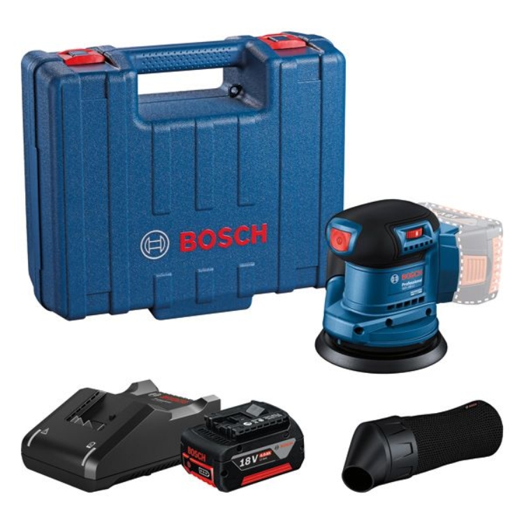 BOSCH aku ekscentrična brusilica GEX 185-LI 1xAku 18V 4,0Ah + kovčeg