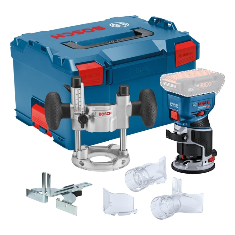 BOSCH aku glodalica rubova GKF 18V-8 + TE 600 + L-BOXX