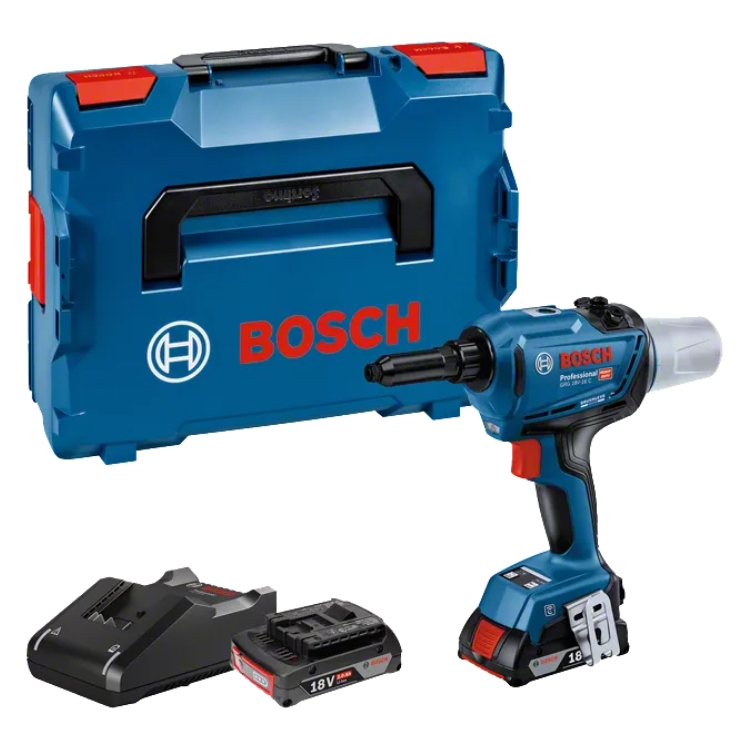 BOSCH aku pištolj za zakovice GRG 18V-16 C 2xAku 18V 2,0Ah + L-BOXX