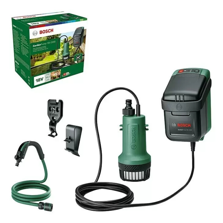 BOSCH aku potopna pumpa za bačve GardenPump 18V-2000 1xAku 18V 2,5Ah