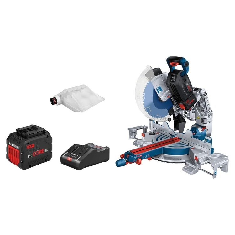 BOSCH aku preklopna pila GCM 18V-305 GDC 2xAku 18V 12Ah