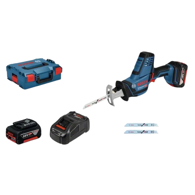 BOSCH aku recipročna pila GSA 18 V-LI C 2xAku 18V 5,0Ah + L-BOXX