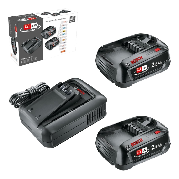 BOSCH aku set PBA 2x18V 2,5Ah + AL 18V-44
