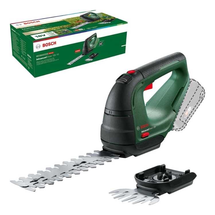 BOSCH aku škare za travu AdvancedShear 18V-10 + nastavak za grmlje