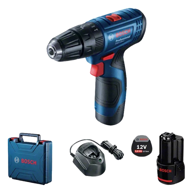 BOSCH aku udarna bušilica-izvijač GSB 120-LI 2xAku 12V 2,0Ah + kovčeg