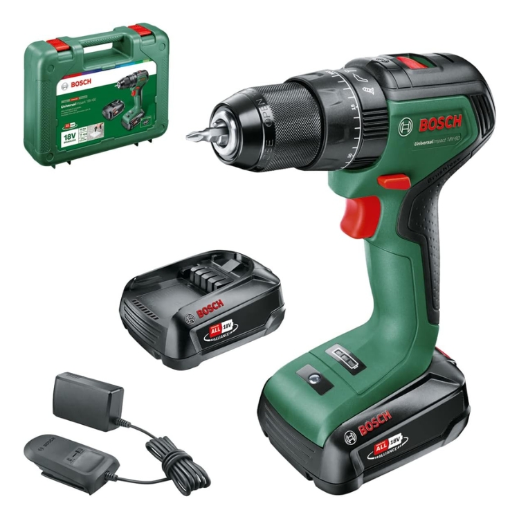 BOSCH aku udarna bušilica-odvijač UniversalImpact 18V-60 2xAku 18V 2,0Ah + kovčeg