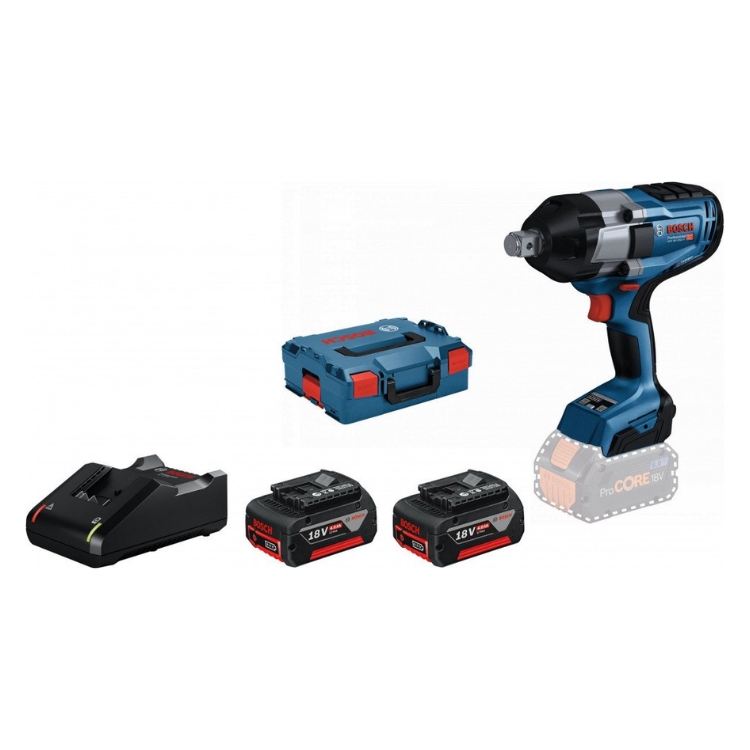 BOSCH aku udarni stezač GDS 18V-1050 H 2xAku 18V 5,0Ah + L-BOXX