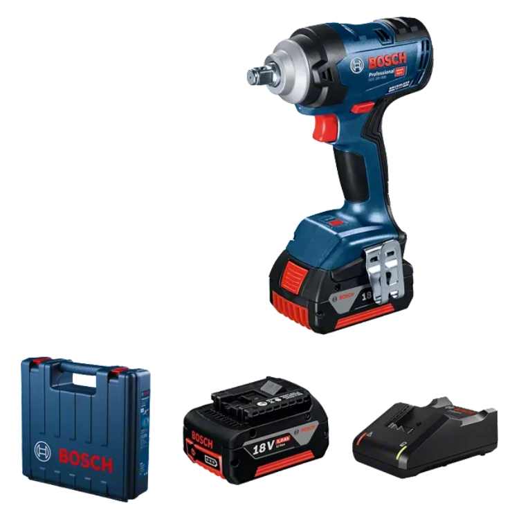 BOSCH aku udarni stezač GDS 18V-400 2xAku 18V 5,0Ah + kovčeg