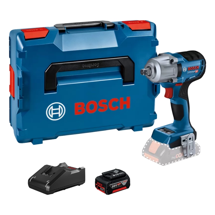 BOSCH aku udarni stezač GDS 18V-450 PC 2xAku ProCORE 18V 4,0Ah + L-BOXX