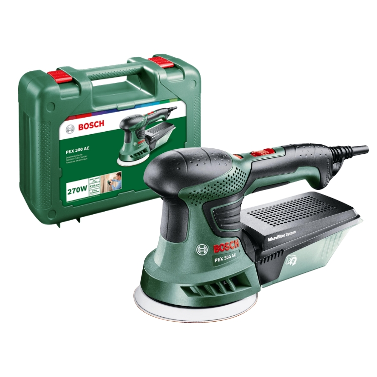 BOSCH ekscentrična brusilica PEX 300 AE + kovčeg