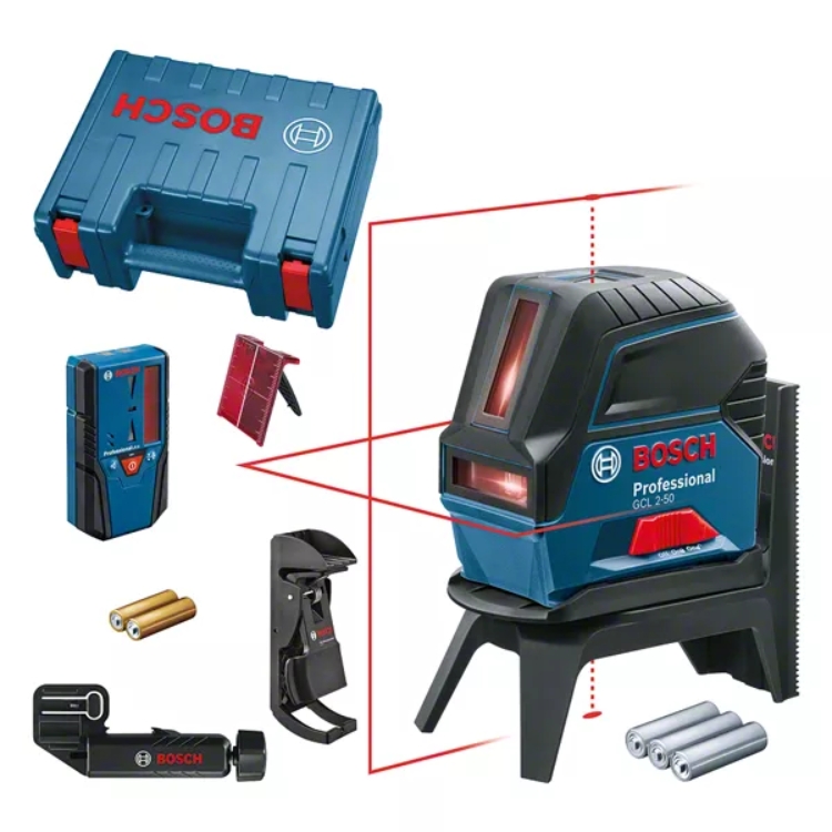 BOSCH križni laserski nivelir GCL 2-50 + kovčeg