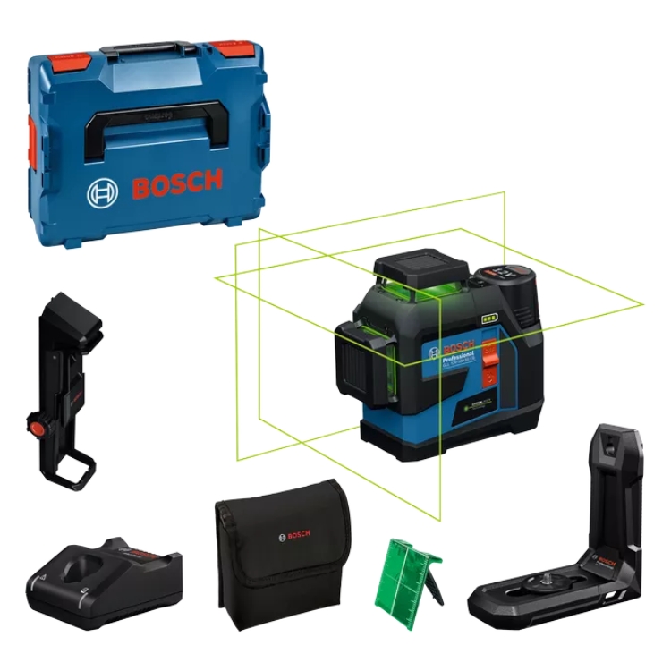 BOSCH laserski nivelir GLL 12V-100-33 CG + 1xAku 12V 2,0Ah + L-BOXX