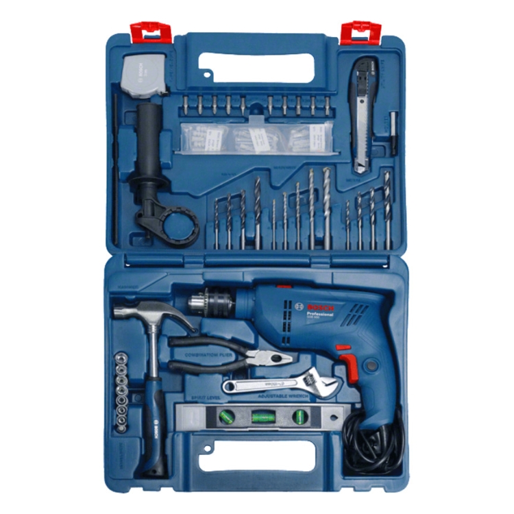 BOSCH udarna bušilica GSB 600 + set pribora i ručnog alata