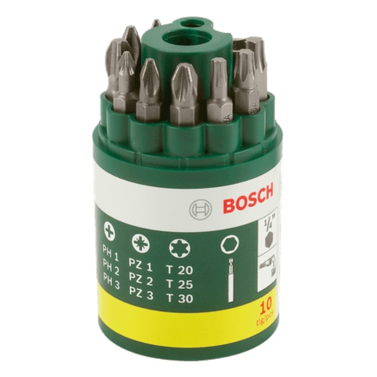 BOSCH 10-dijelni set bitova za uvrtanje vijaka