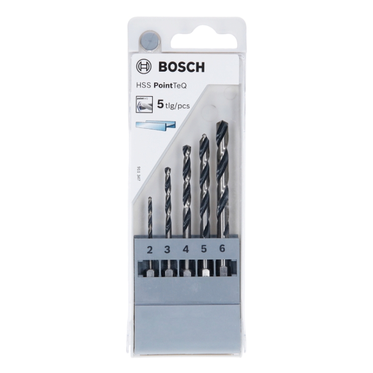 BOSCH 5-dijelni set PointTeQ svrdla za metal HSS sa šesterostranim prihvatom