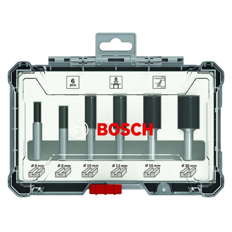 BOSCH 6-dijelni set glodala 1/4 inča prihvat