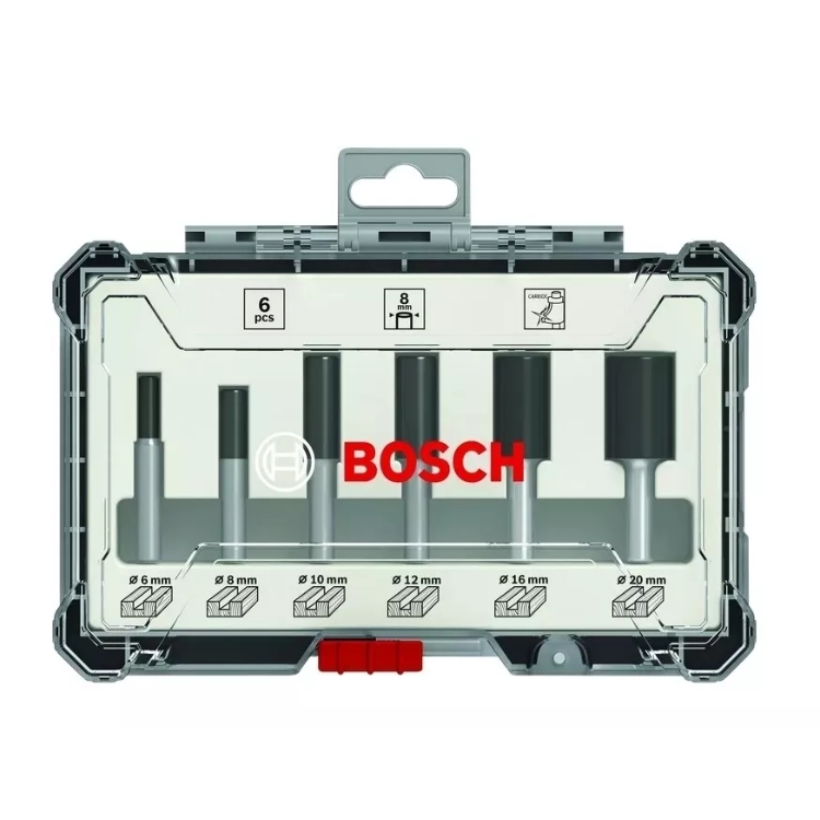 BOSCH 6-dijelni set glodala 8 mm prihvat