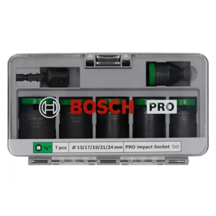 BOSCH PRO 7-dijelni set nasadnih ključeva 1/2″ 13-24