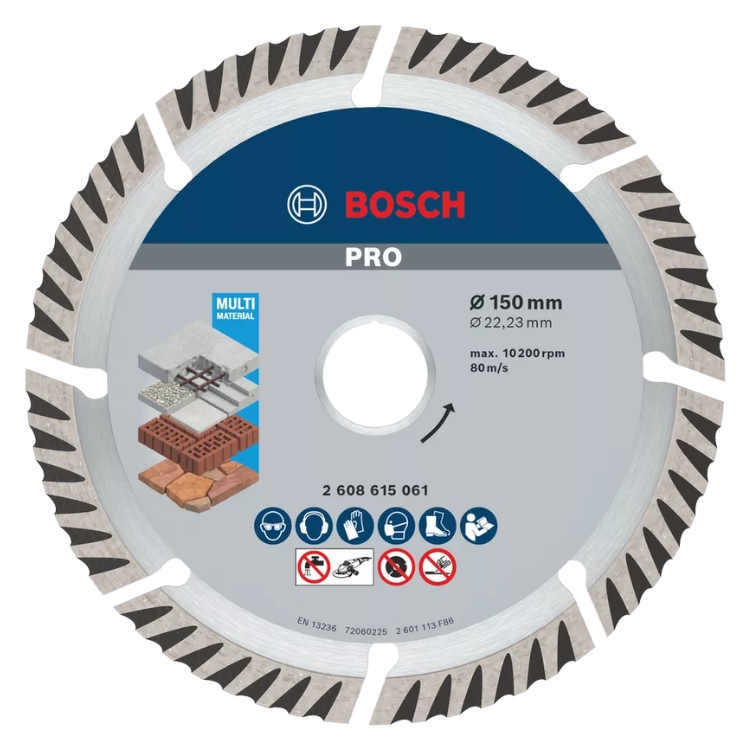 BOSCH dijamantna rezna ploča PRO Multi Material 150×2,4 mm