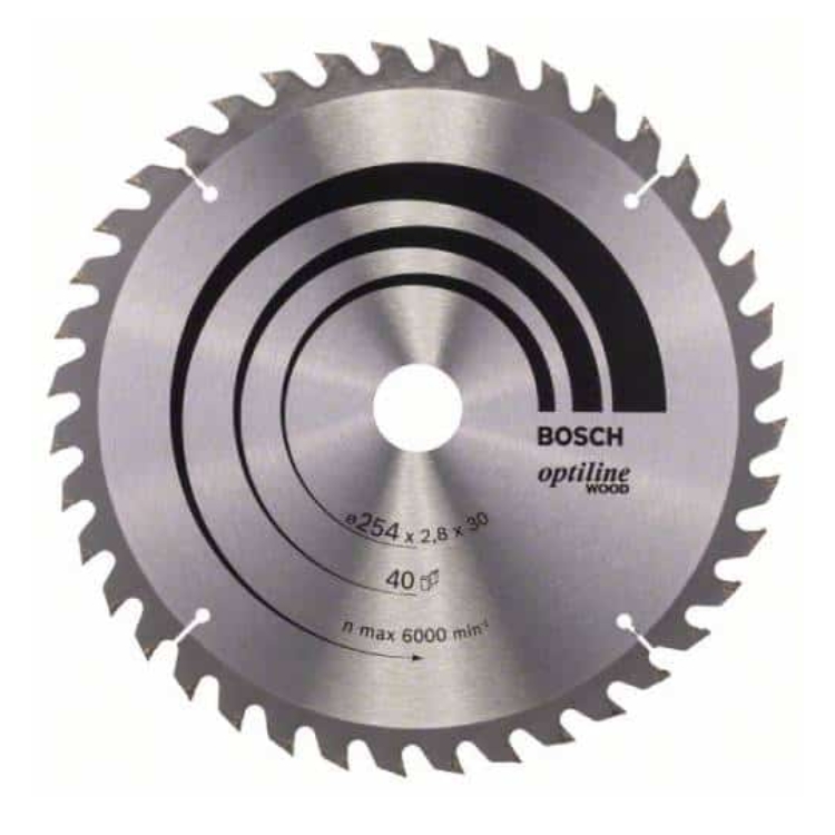 BOSCH list kružne pile Optiline Wood 254x30x2,8 mm Z40