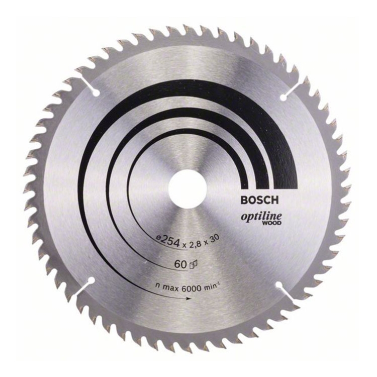 BOSCH list kružne pile Optiline Wood 254x30x2,8 mm Z60