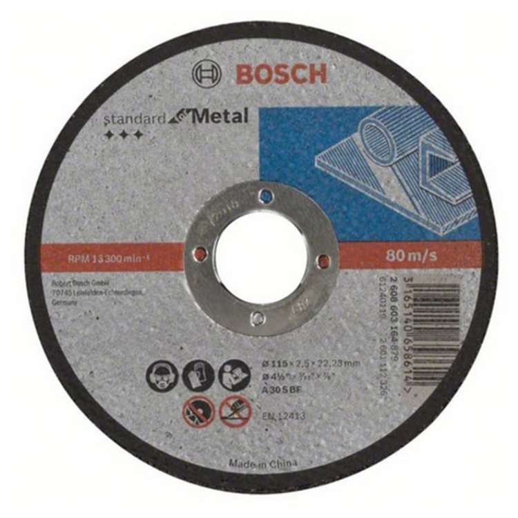 BOSCH rezna ploča za metal ravna Standard 115×2,5 mm