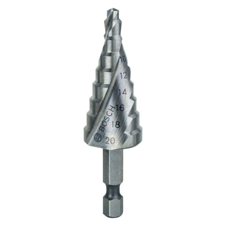 BOSCH stupnjevito svrdlo za metal, šesterokutni prihvat HSS 4 – 20 mm