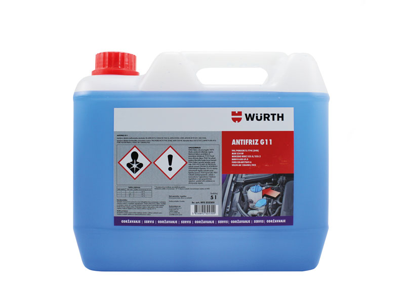 Wurth ANTIFRIZ G11 (PLAVI) - HDPE- 5L