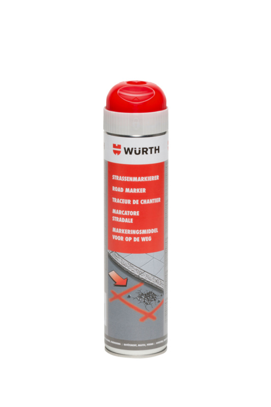 Wurth BOJA ZA OBILJEŽAVANJE CESTA-CRVENA-600ML
