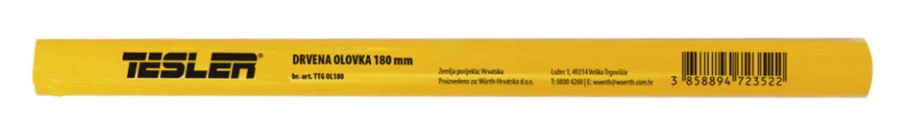 Wurth OLOVKA DRVENA TESLER 180mm OVALNA ŽUTA