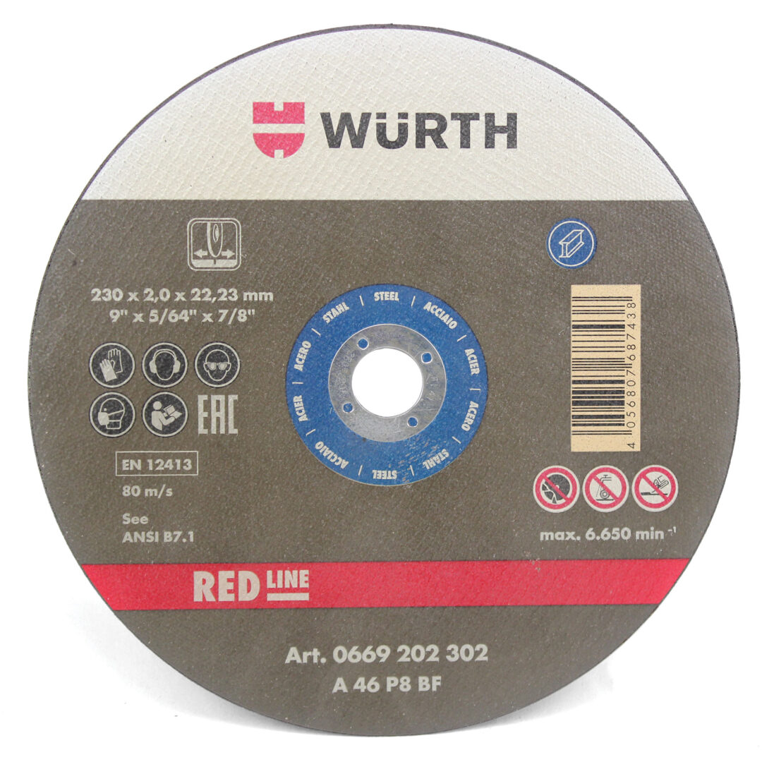 Wurth REZNA PLOČA ČELIK-ST2,0-PR22,23-D230MM