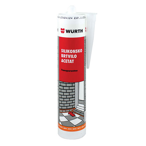 Wurth SILIKONSKO BRTVILO-ACETAT-TRANSPARENT-310ML