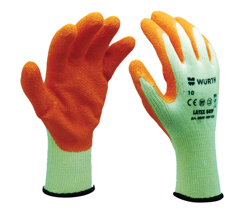Wurth ZAŠTITNE RUKAVICE ZA MONTAŽU, LATEX GRIP VEL.10